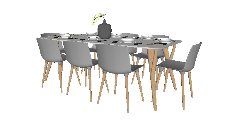 Modern Dining Table & Chairs Set