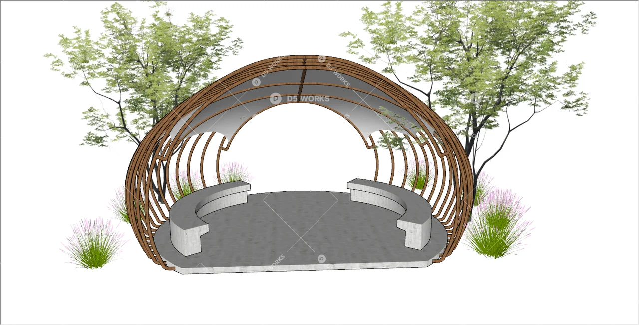 Pergola 3d model thumbnail 2