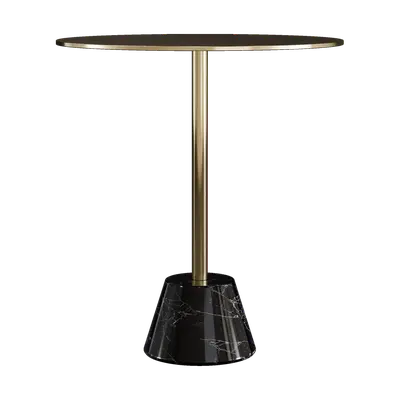 Modern Golden Metal Marble Queen Table 02