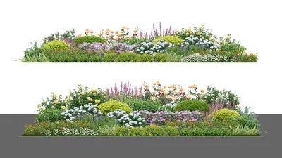 Flower & Grass Combination