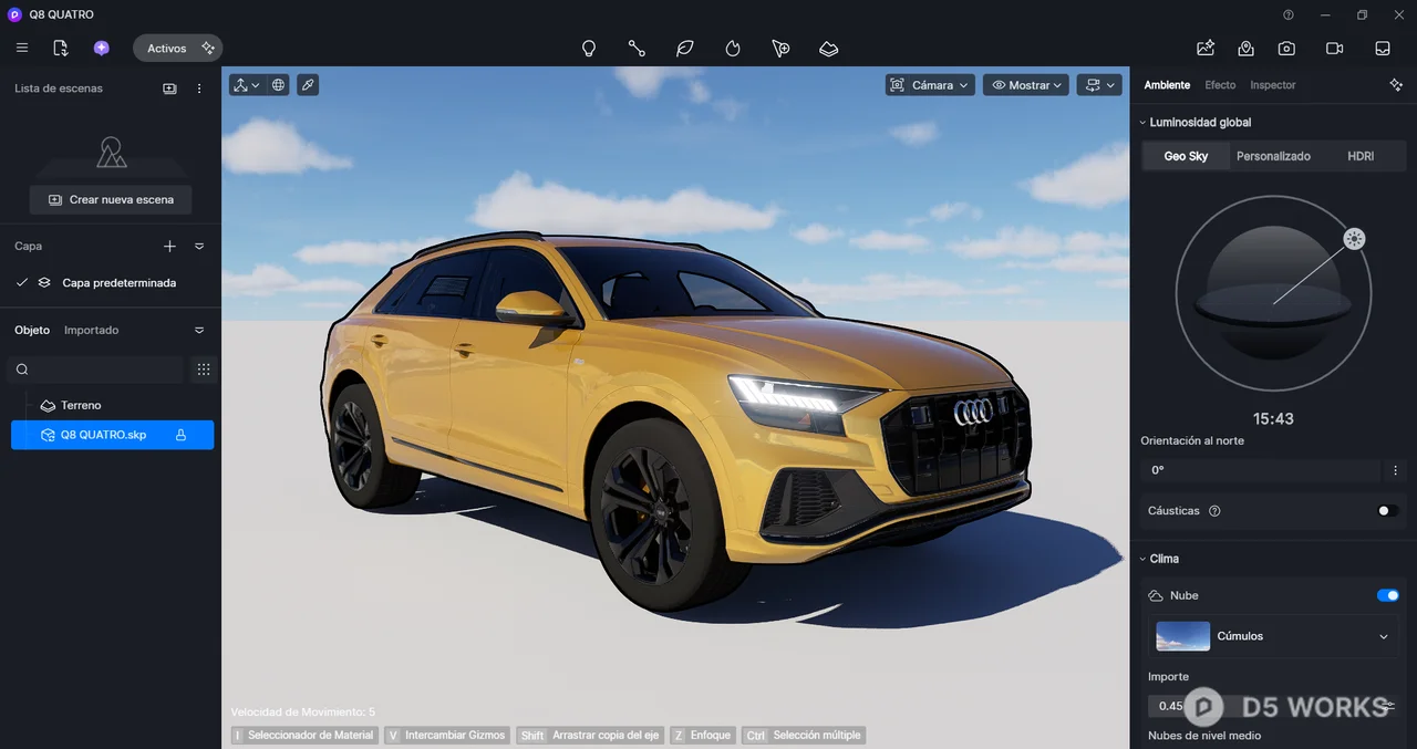 Yellow Sport Utility Vehicle 3d model thumbnail 2