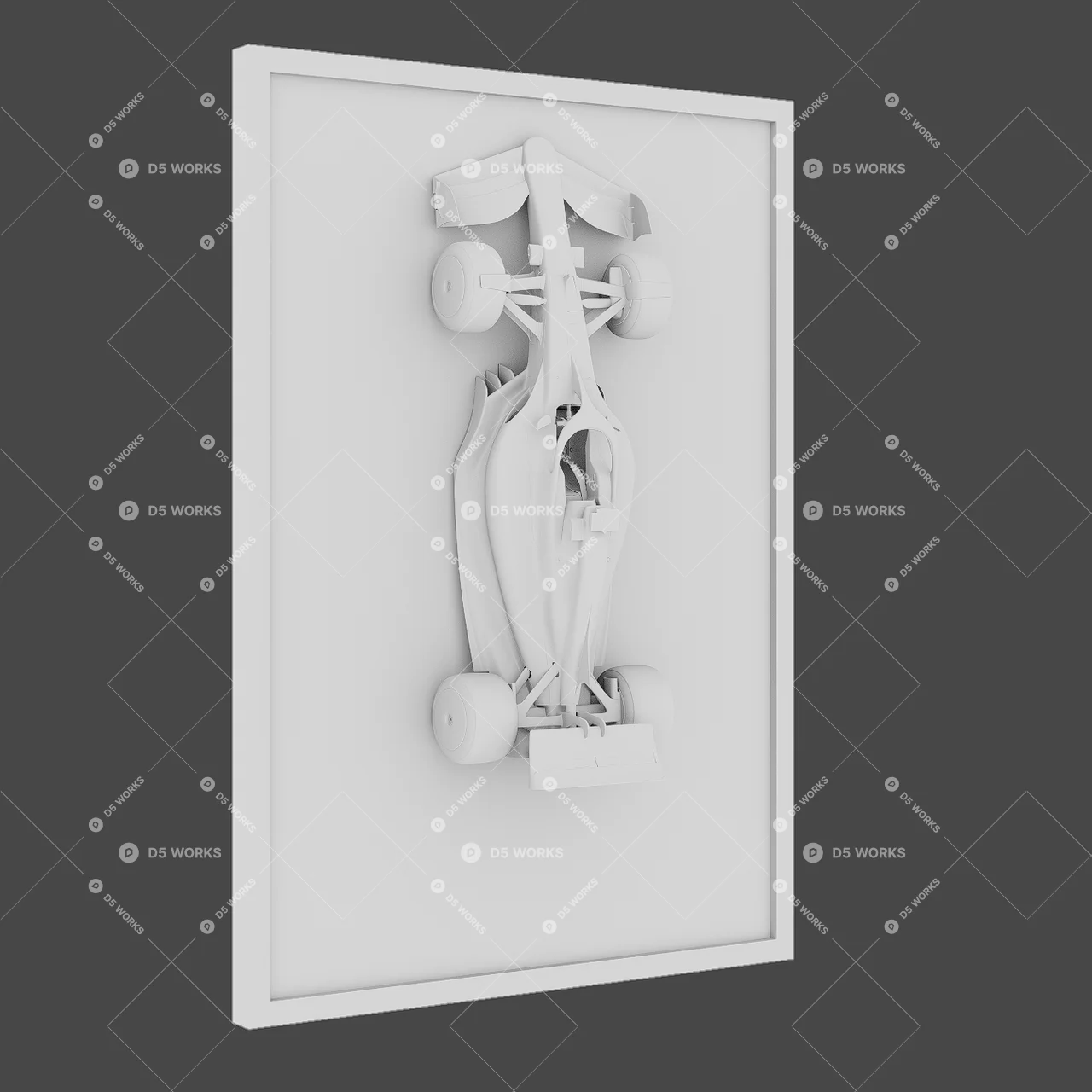Racing Car Photo Frame Decoration Model 3d model thumbnail 3