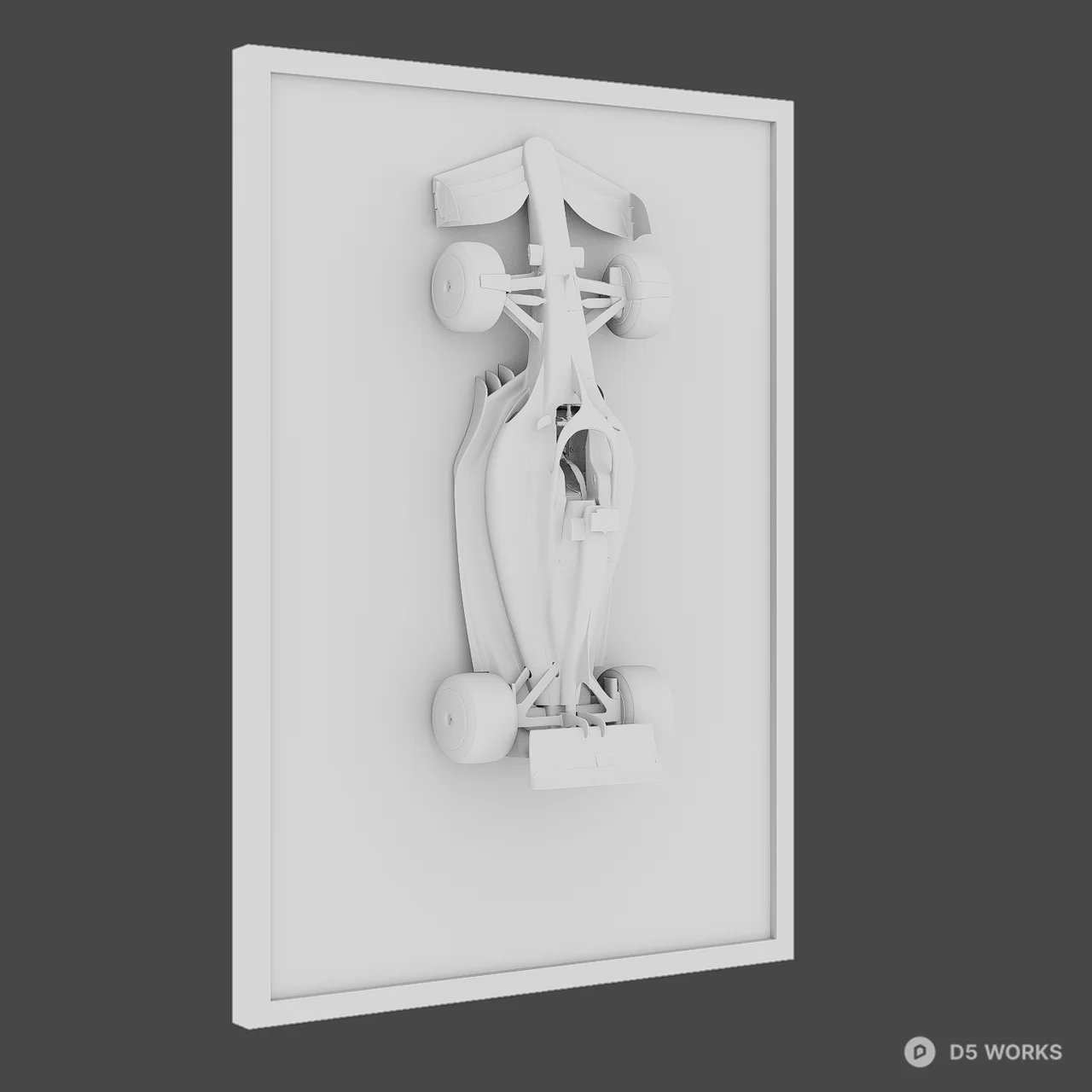Racing Car Photo Frame Decoration Model 3d model thumbnail 3