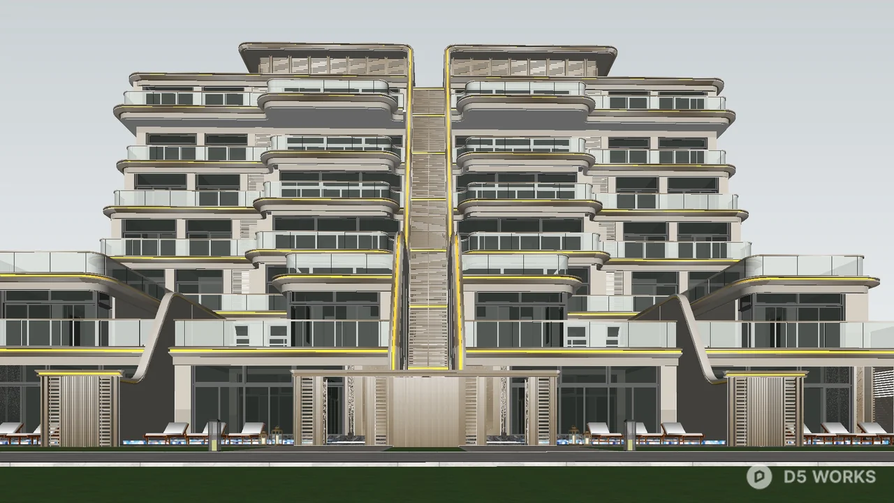 High Rise Residential Building 3d model - Image 1