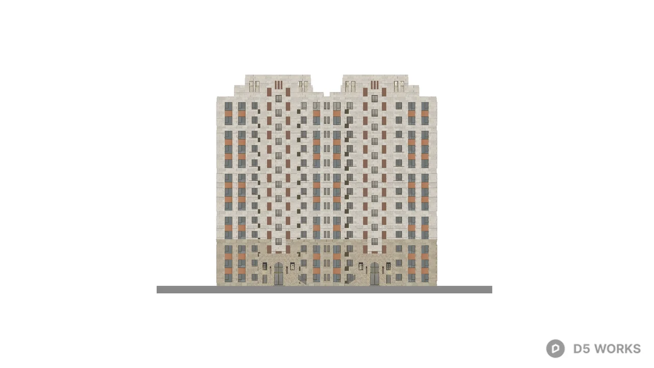 High-Rise Residential Building 3d model - Image 1