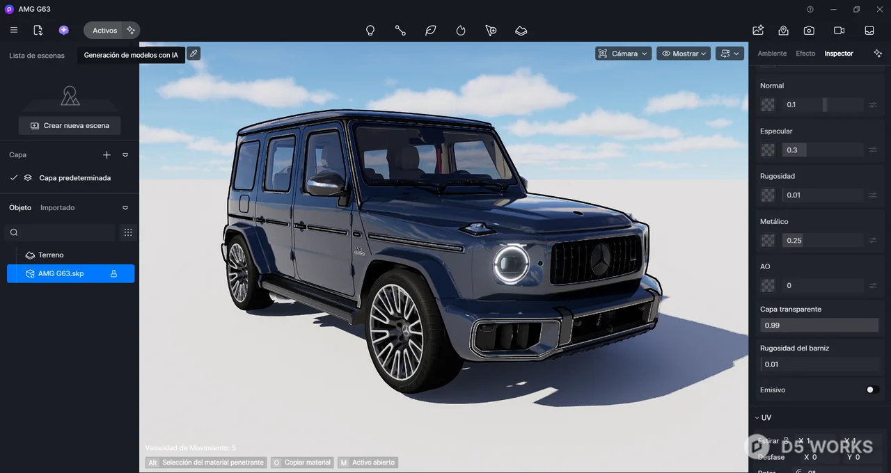 Luxury Navy Blue Off-Road SUV 3d model thumbnail 2
