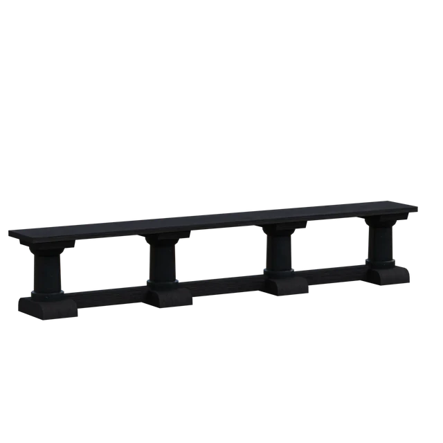 Gothic Dark Stone Long Bench 3d model
