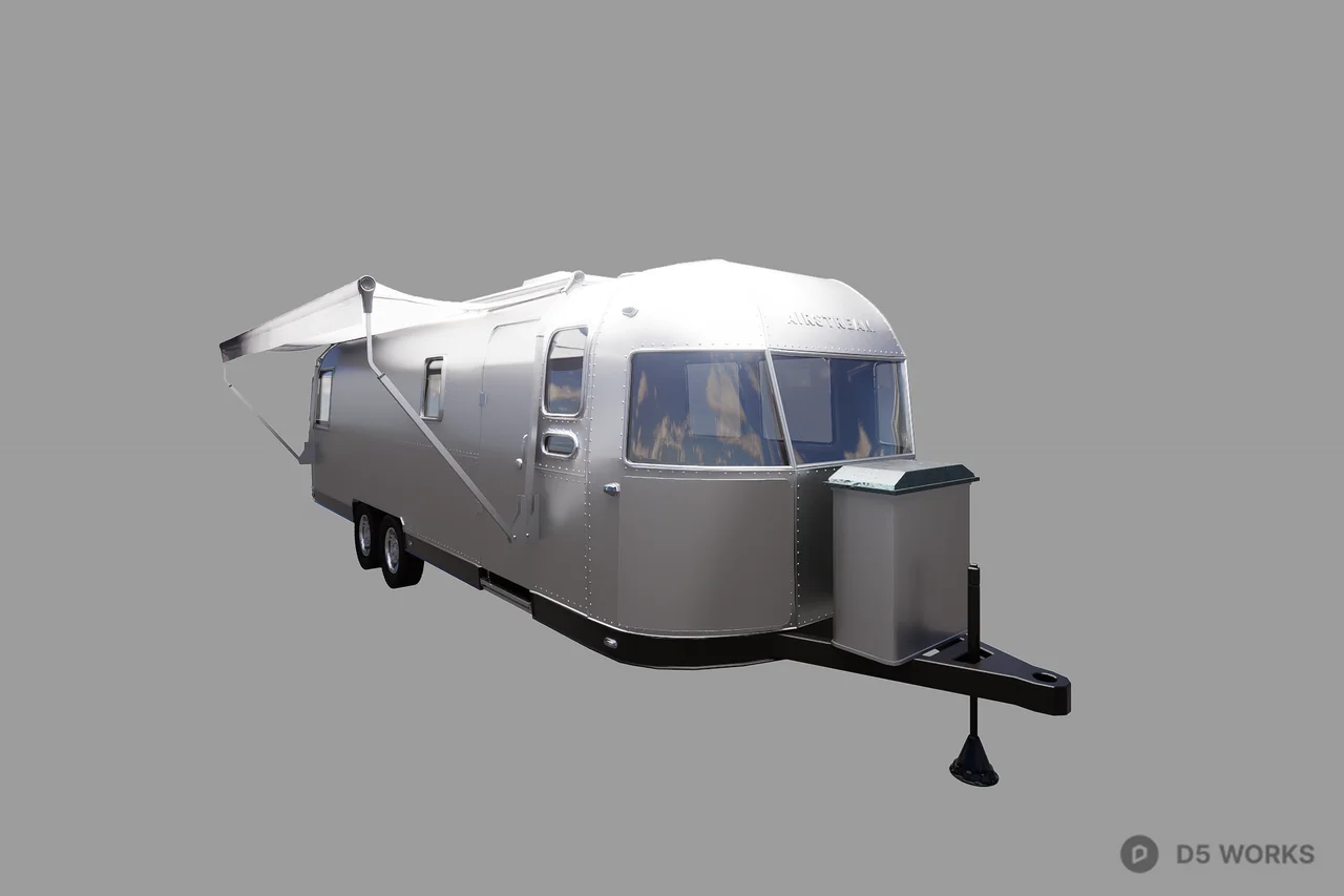 Modern Aluminum RV 3d model - Image 1
