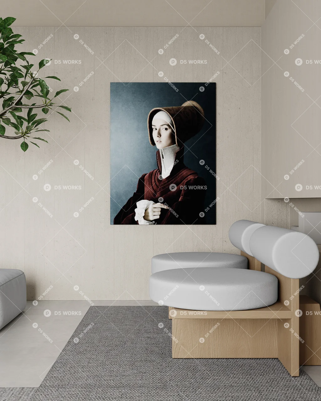 Modern BnB Bedroom 3d model thumbnail 4