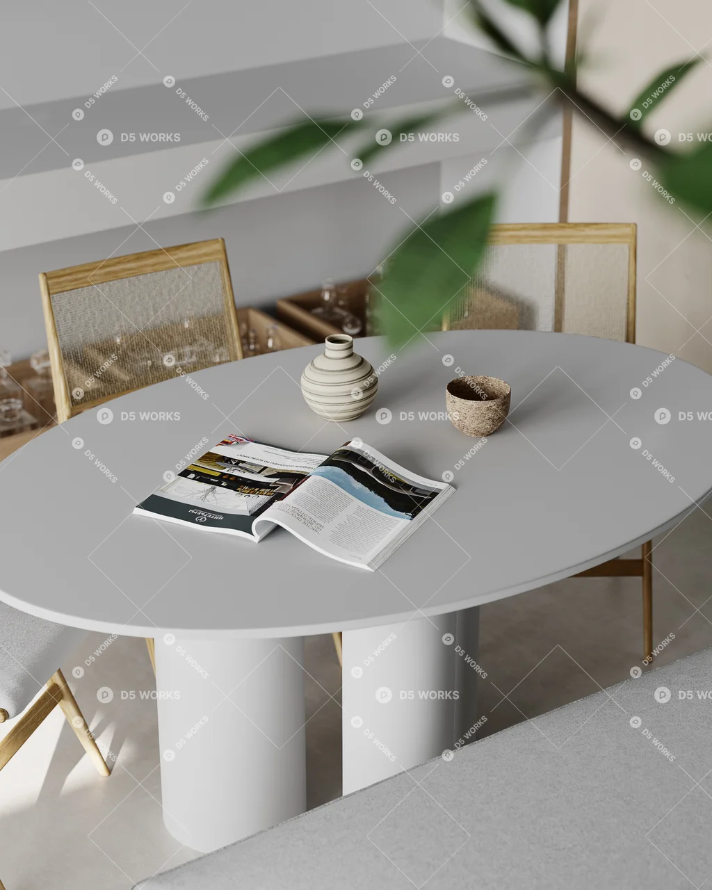 Modern BnB Bedroom 3d model thumbnail 2