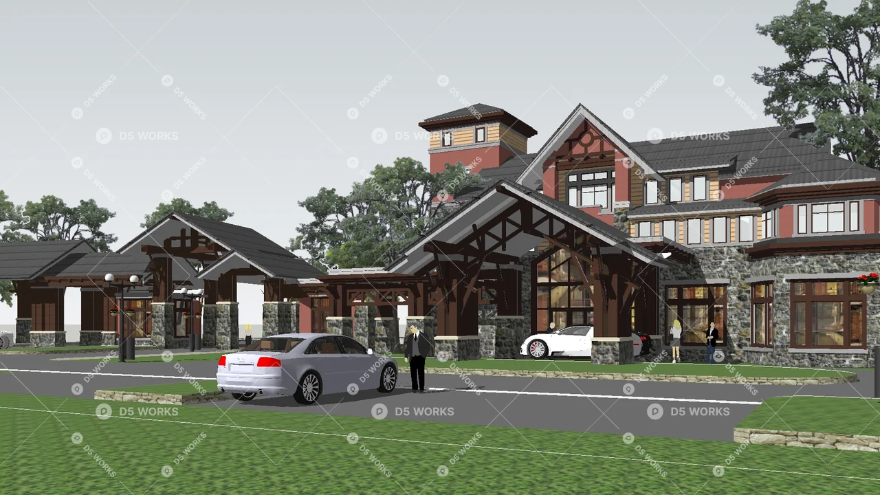 Commercial Landscape 3d model thumbnail 3