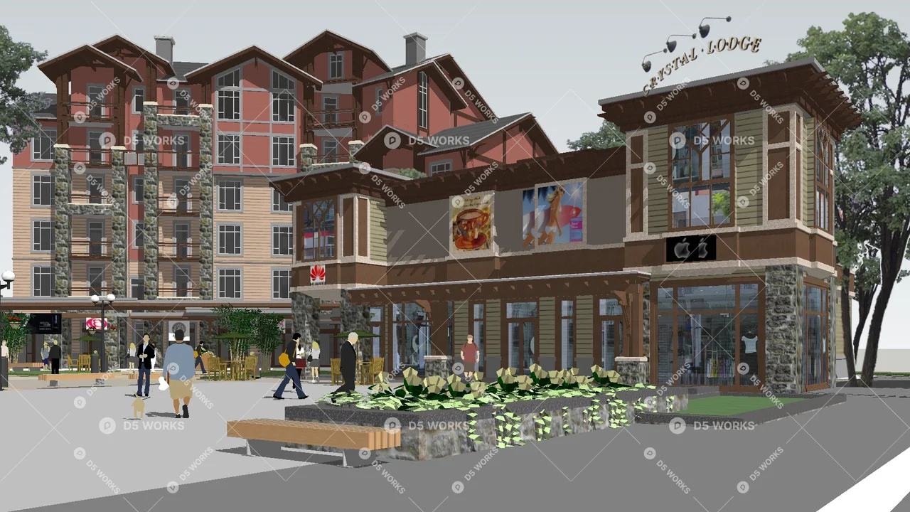 Commercial Landscape 3d model thumbnail 5