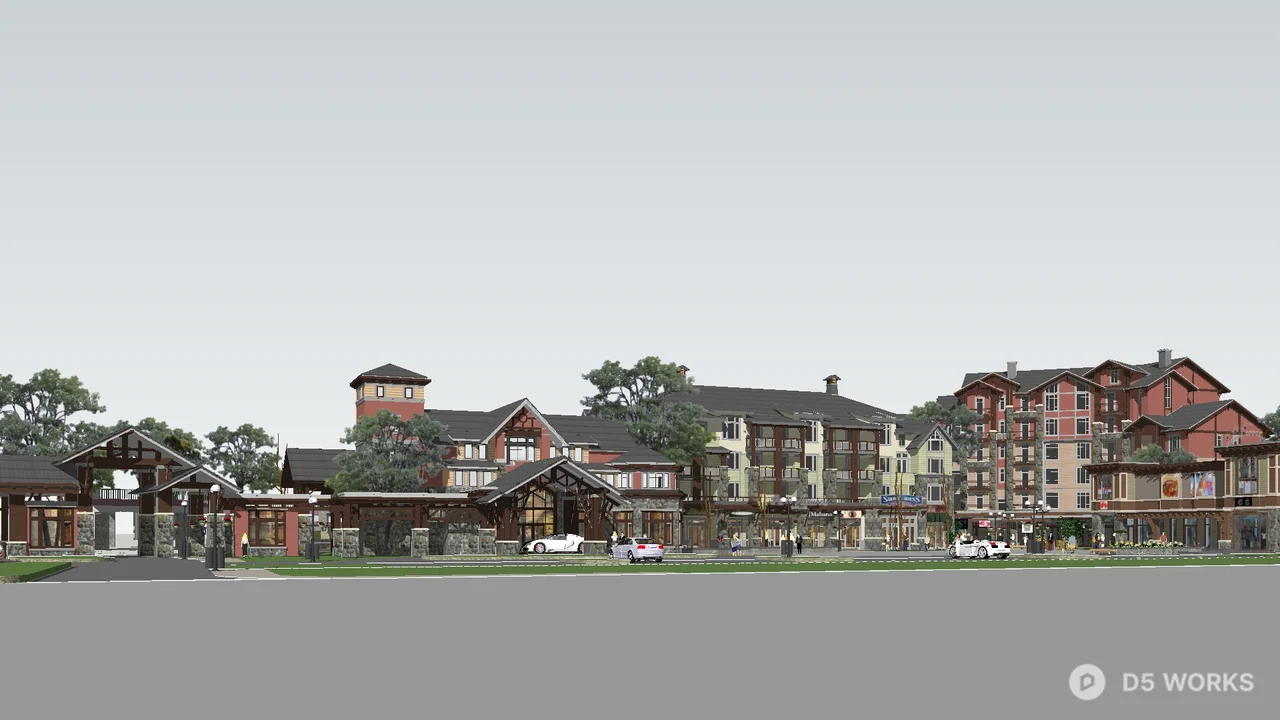 Commercial Street Landscape 3d model thumbnail 2