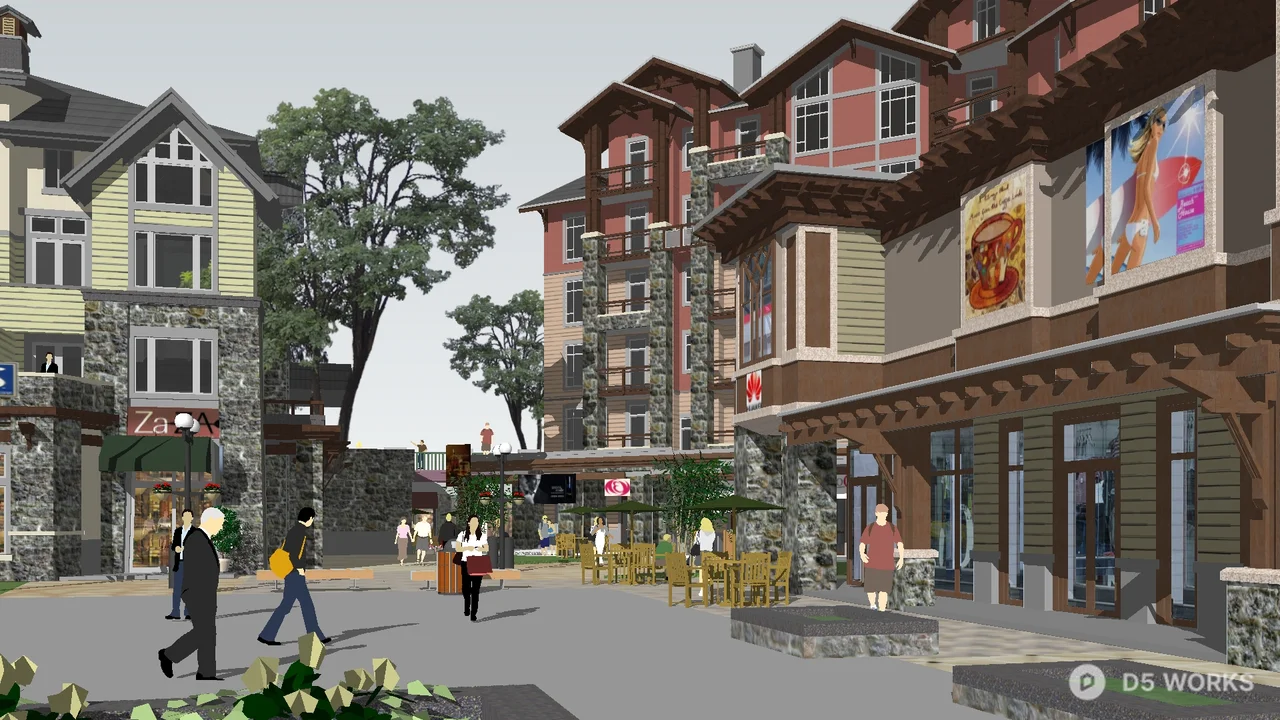 Commercial Street Landscape 3d model - Image 1