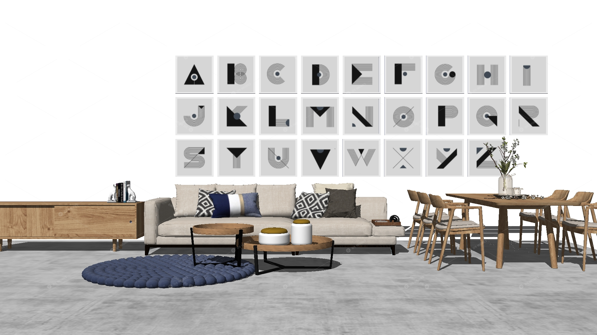 Living Rooms 3D Models