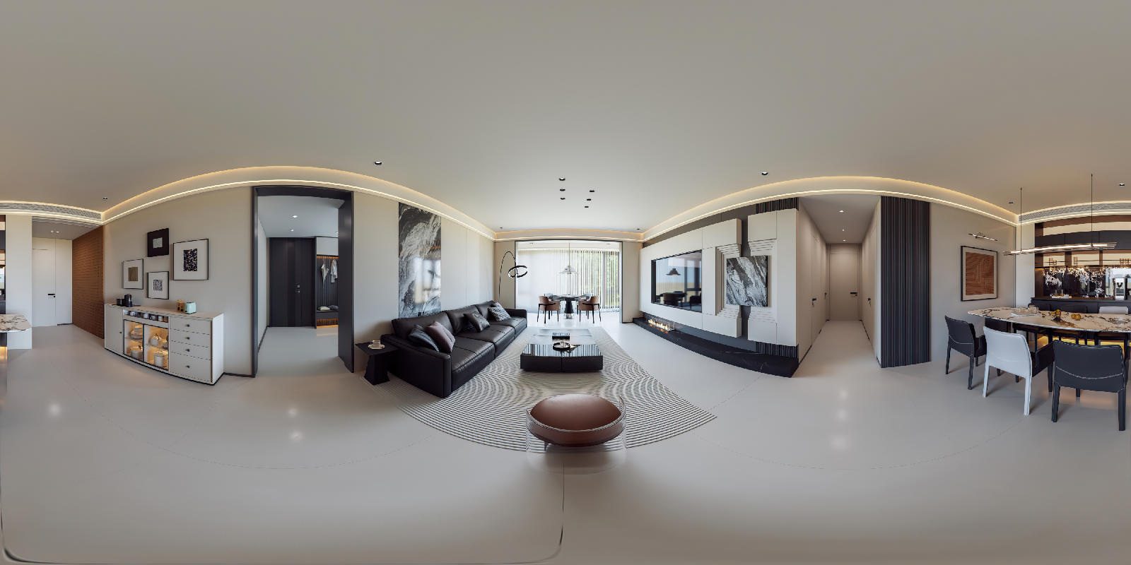 Modern Living & Dining Room
