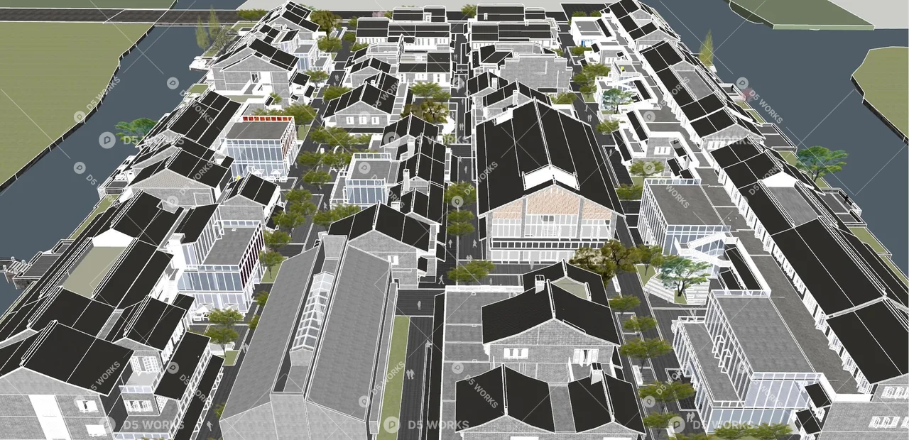 Commercial Landscape 3d model thumbnail 5