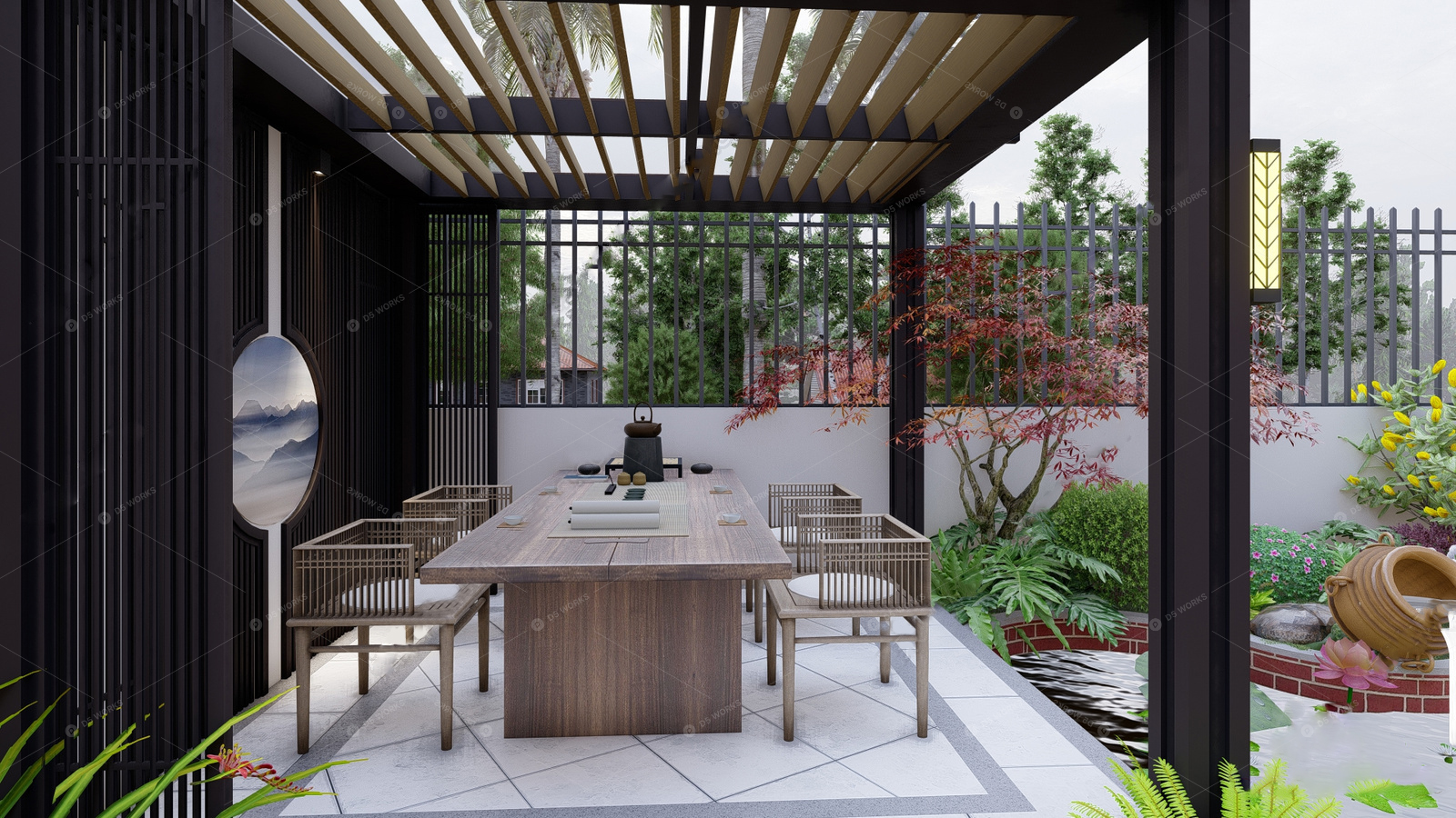 Courtyard Landscape 3D Models 2