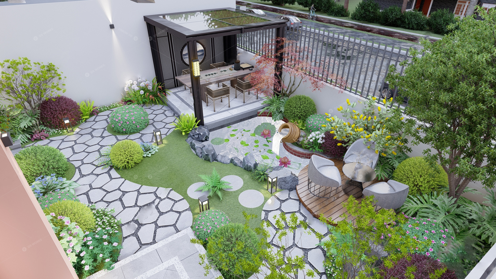Courtyard Landscape 3D Models