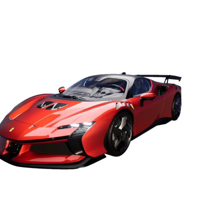 High-Performance Red Modern Supercar Ferrari SF90 3d model