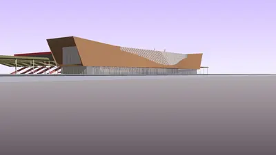 Modern Train Station Exterior