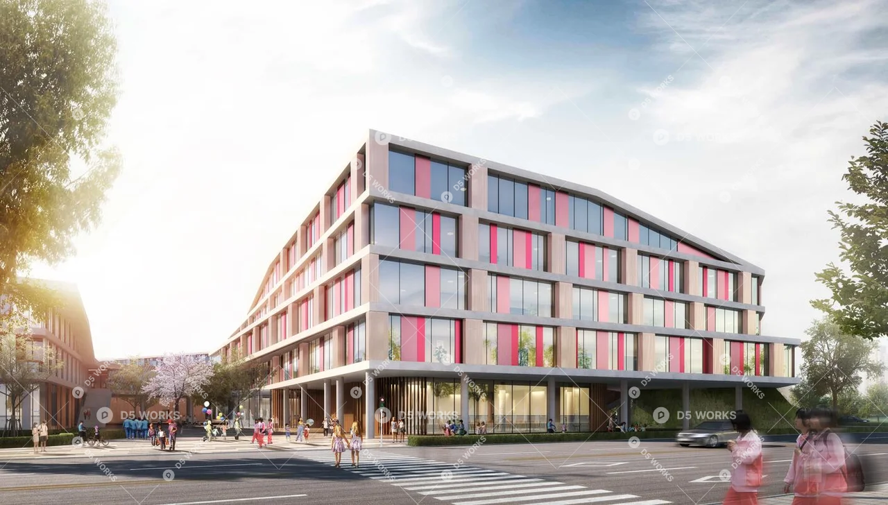 School Building 3d model thumbnail 6