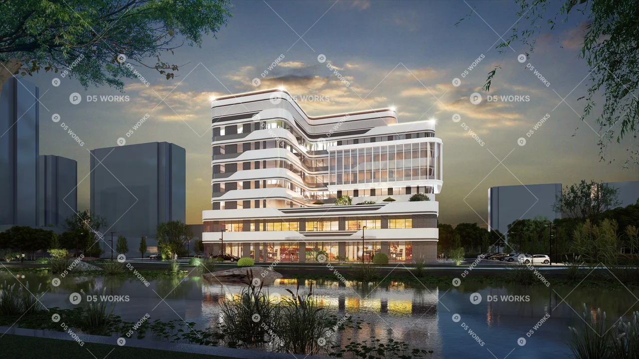 Office Buildings 3d model thumbnail 3