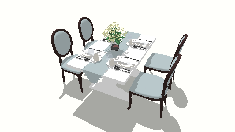 Modern Dining Table & Chairs Set