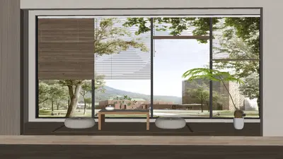 Minimalist Home Balcony with Indoor Greenery 3d model