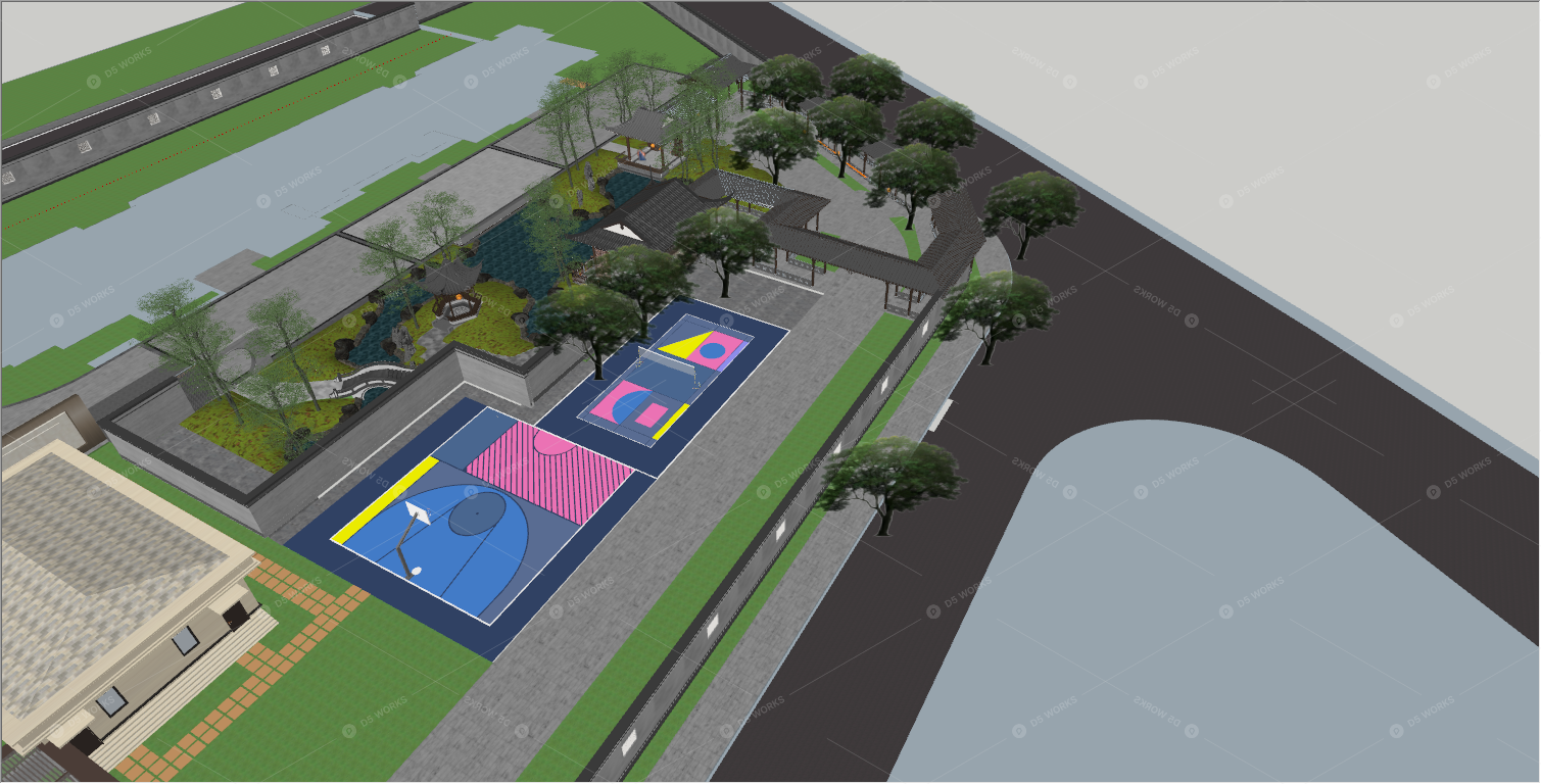 Courtyard Landscape 3D Models 3