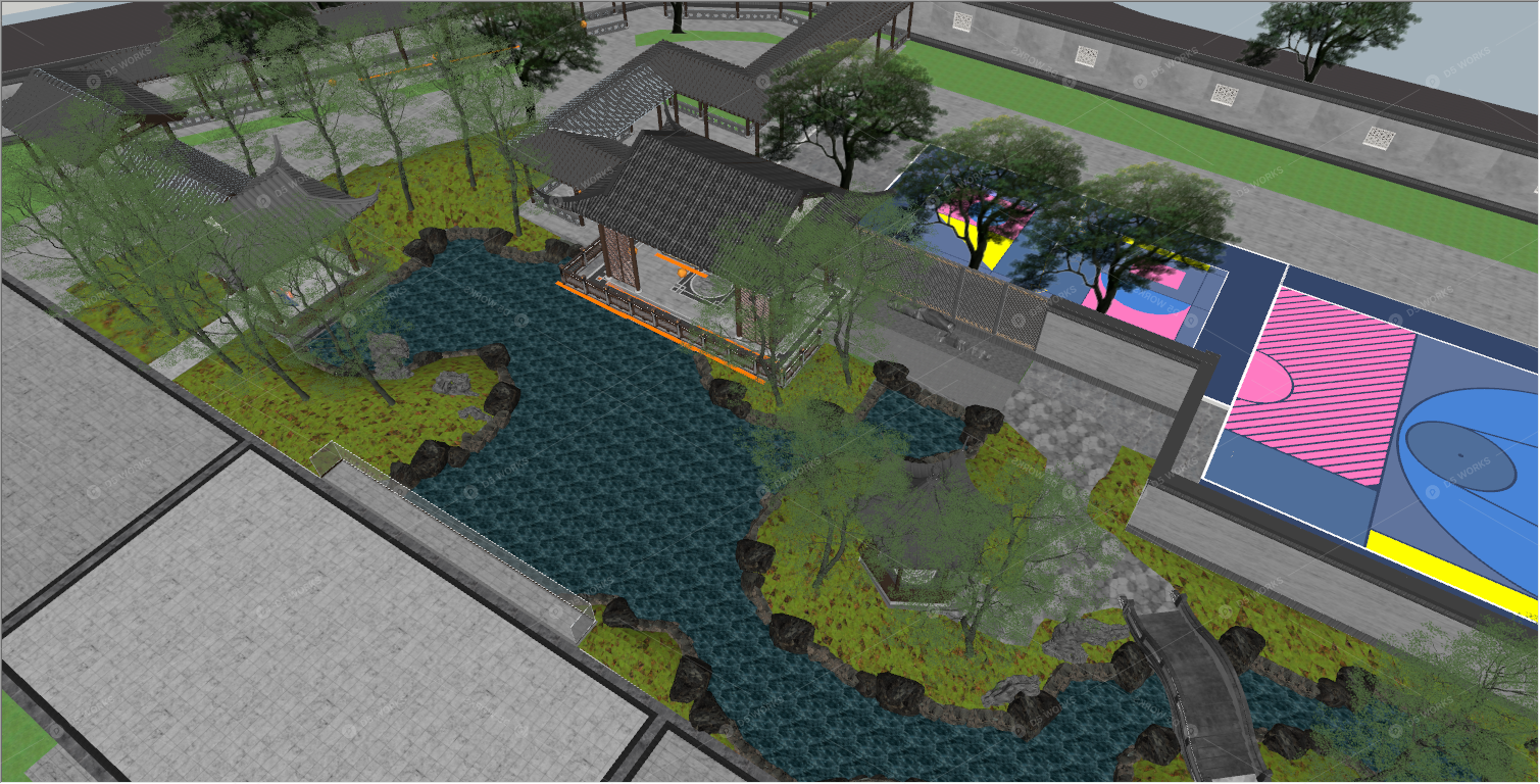 Courtyard Landscape 3D Models 2