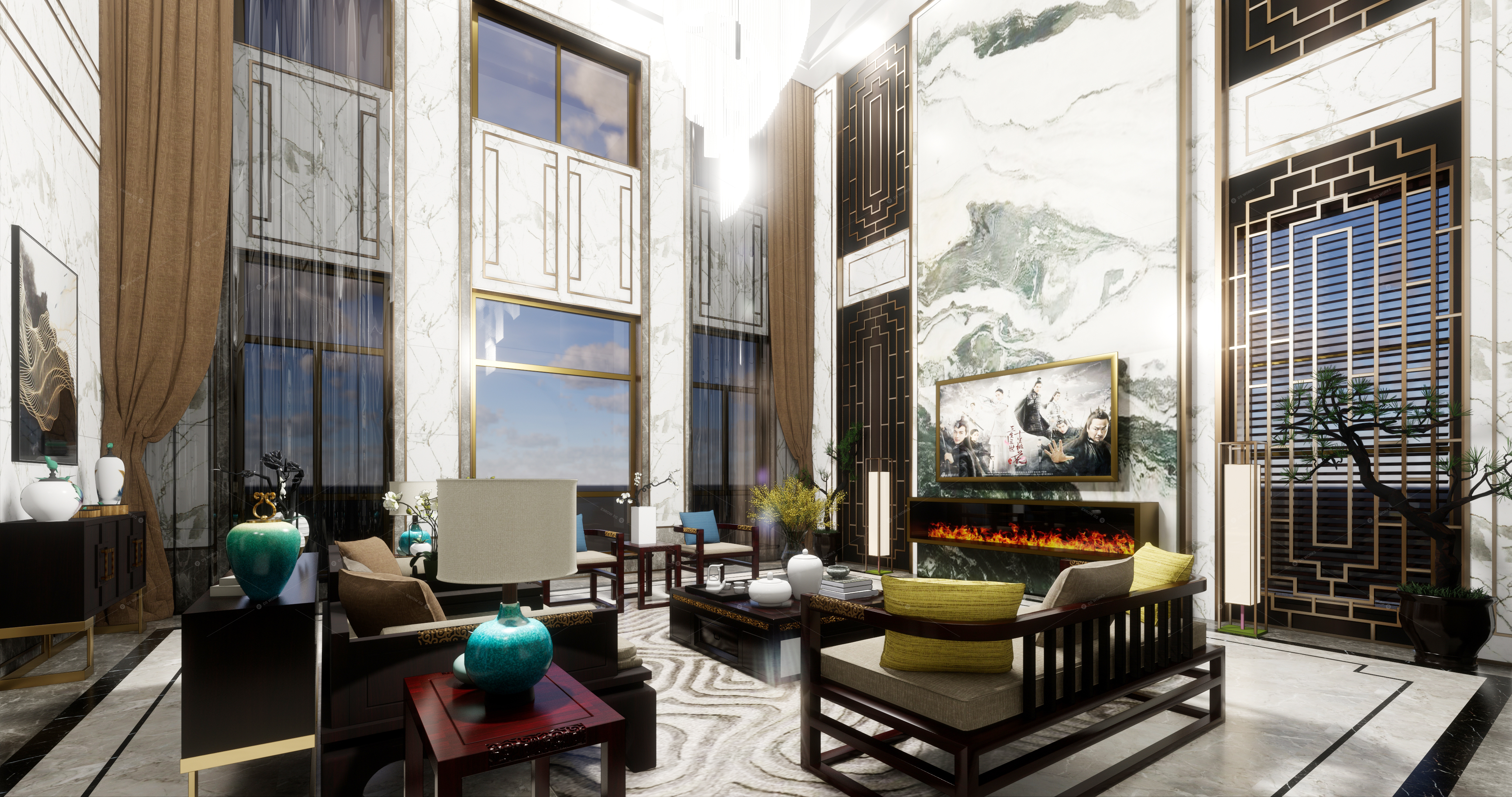 Living & Dining Rooms 3D Models 9