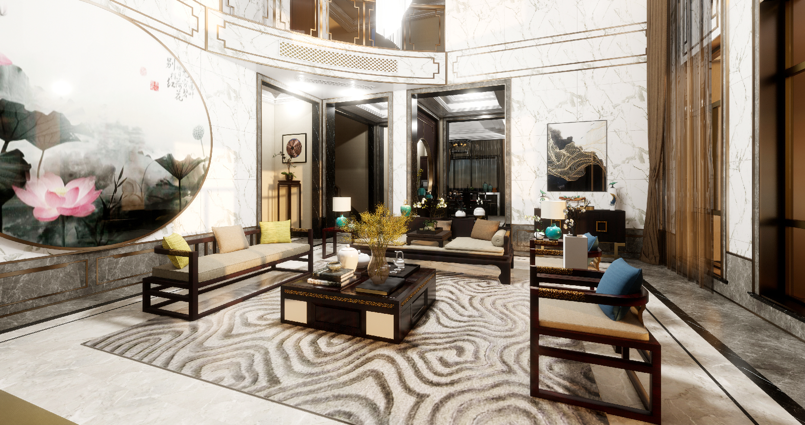 Chinese Living & Dining Room