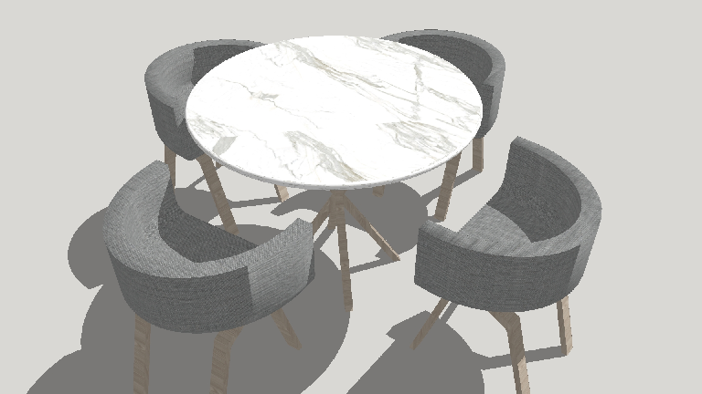 Modern Dining Table & Chairs Set