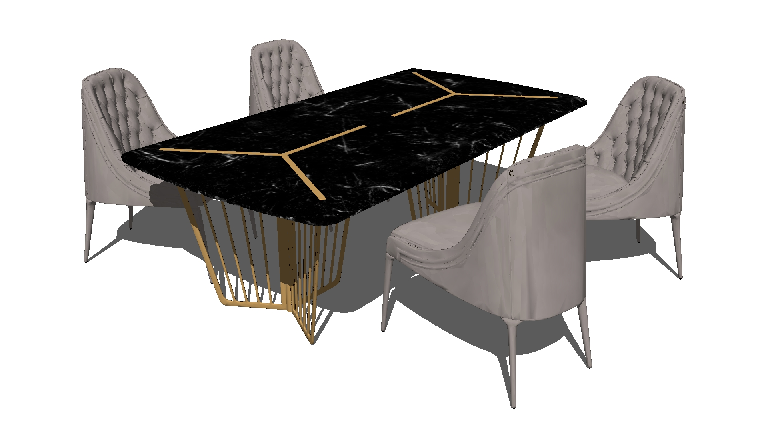 Modern Dining Table & Chairs Set