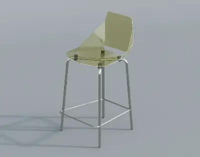 Geometric Acrylic Bar Stool 3d model