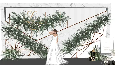 Wedding Photography Studio Setup 3d model