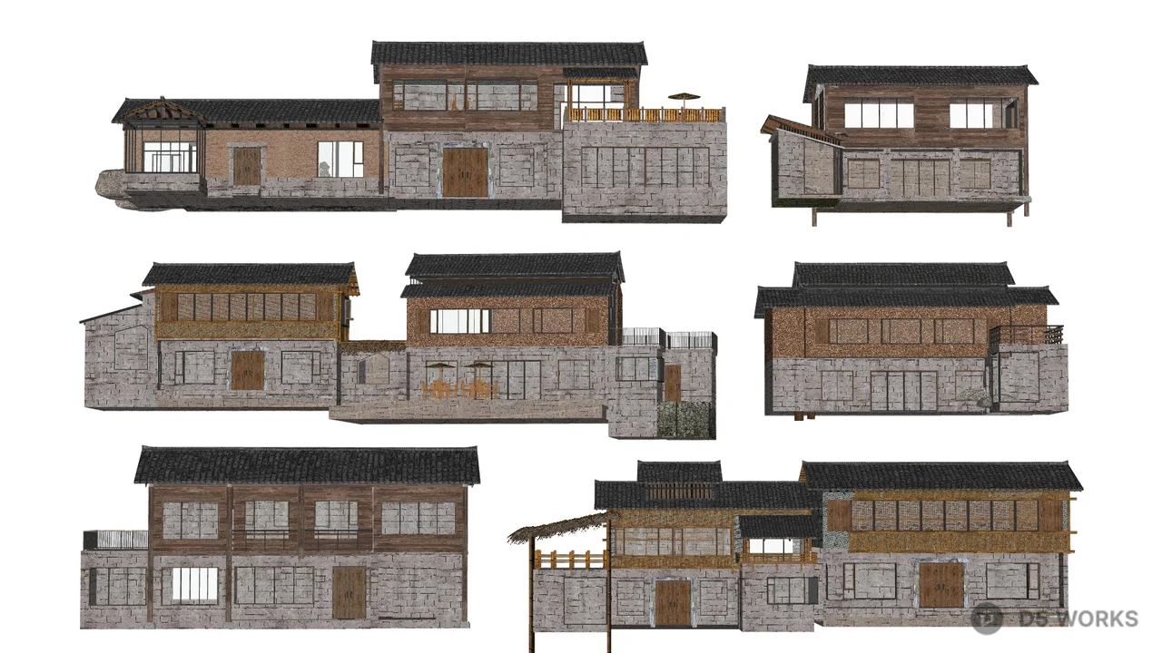 Minimalist Guesthouse Building 3d model - Image 1