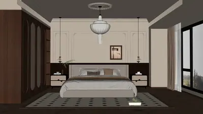 Mid-Century Modern Home Bedroom