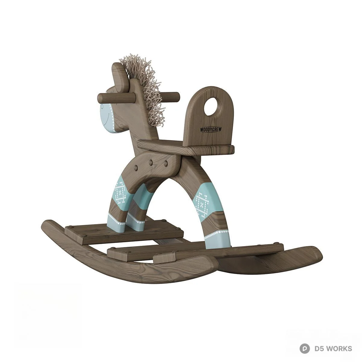 Nordic Style Rocking Horse 3d model thumbnail 2
