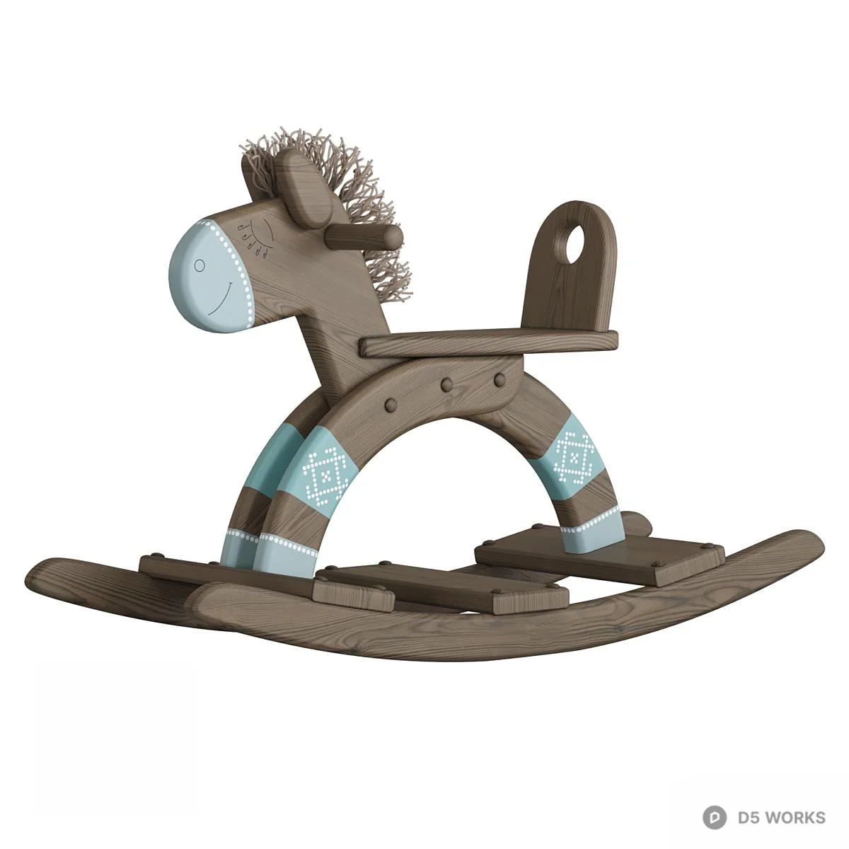 Nordic Style Rocking Horse 3d model - Image 1