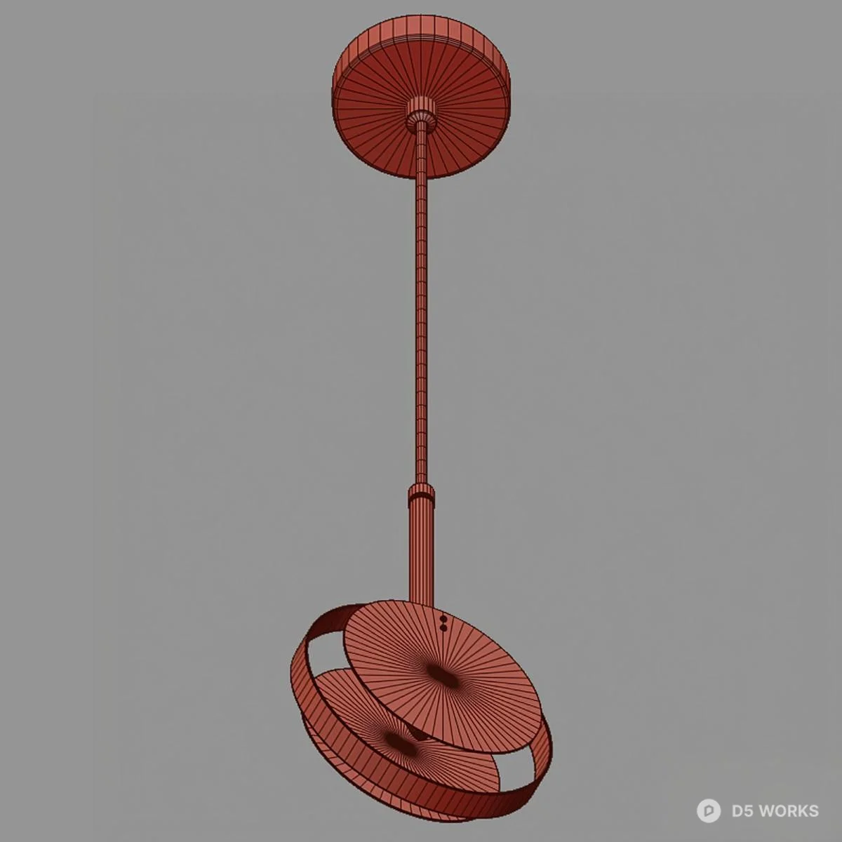 Minimalist Glass Pendant Light 3d model thumbnail 2