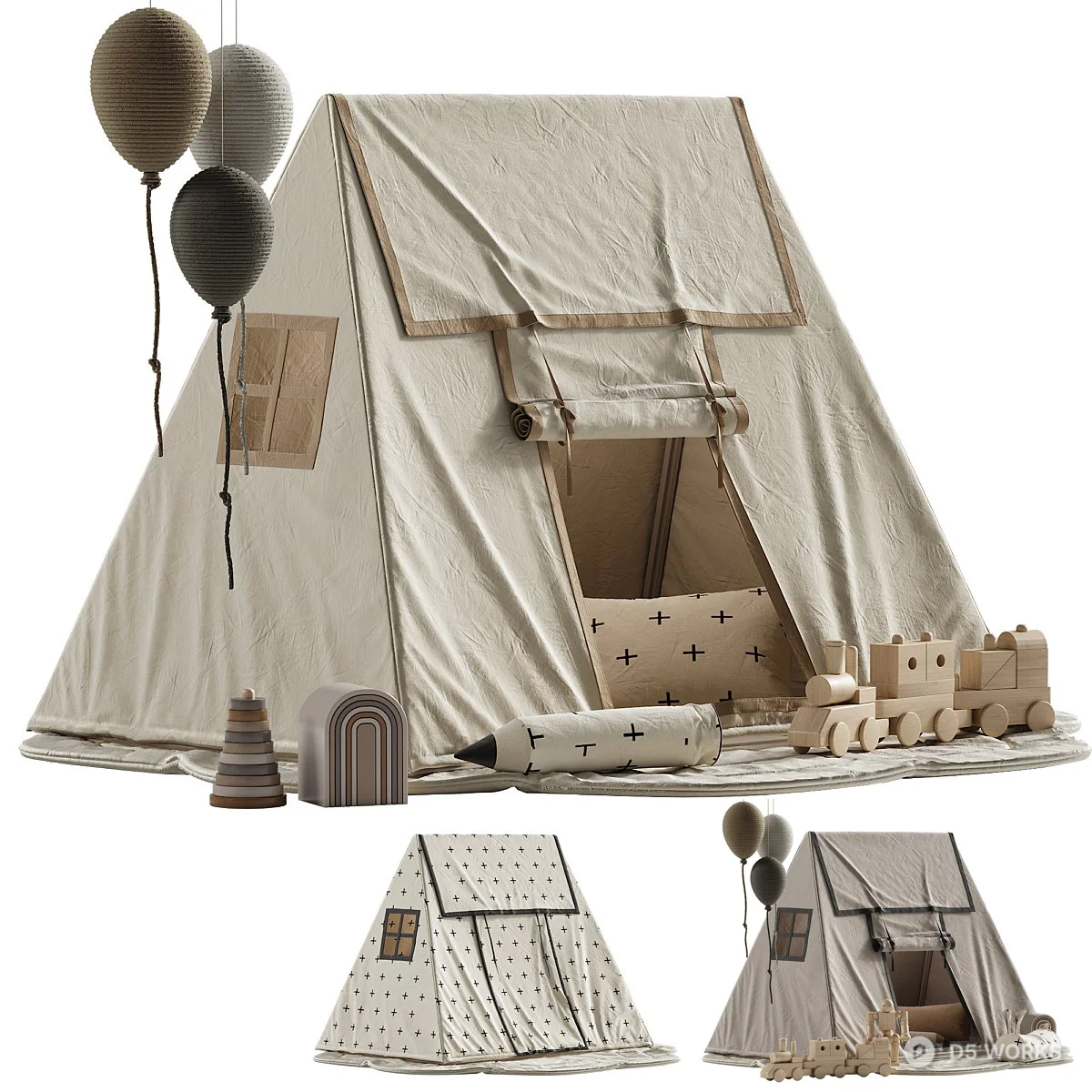 Children's Play Tent 3d model - Image 1