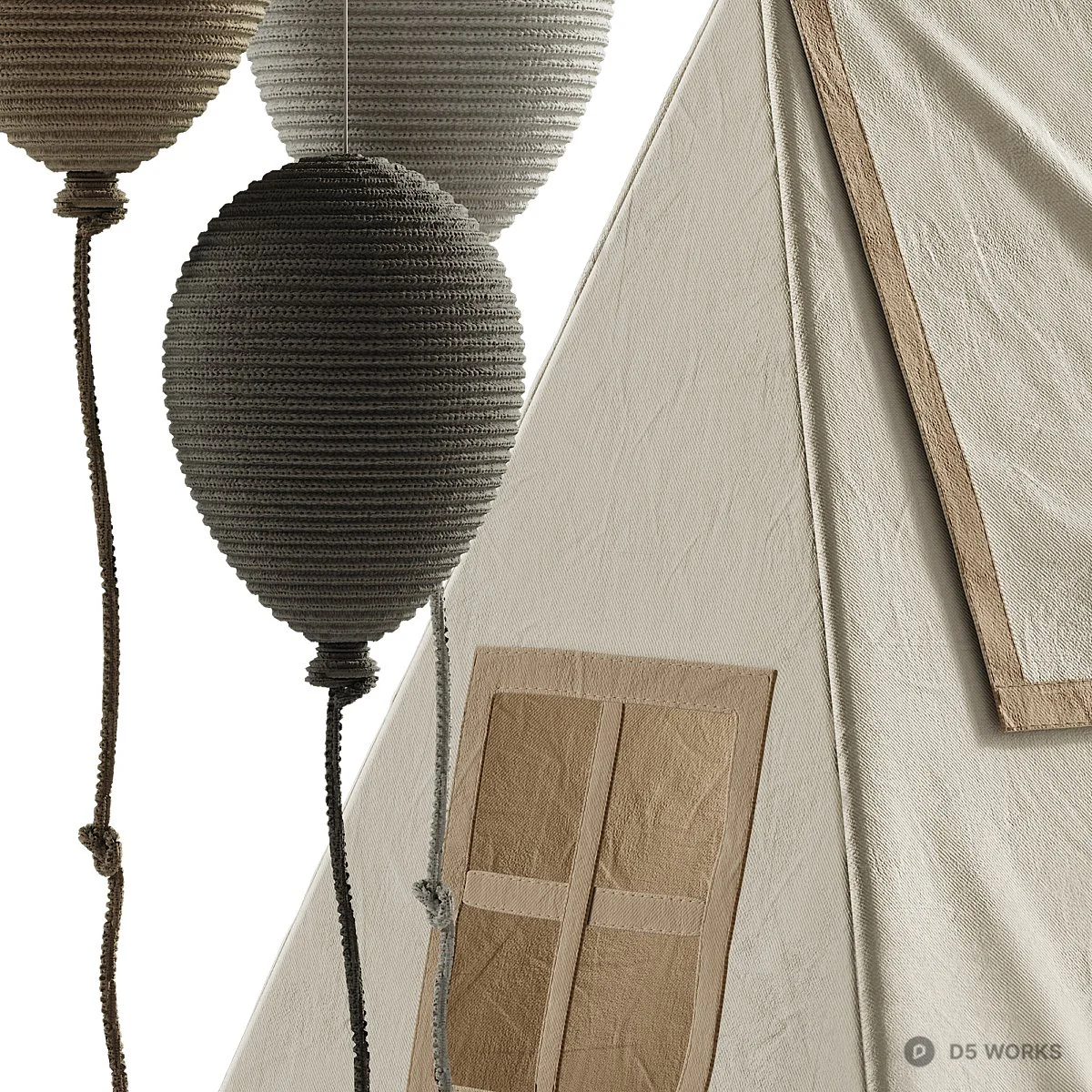 Children's Play Tent 3d model thumbnail 5