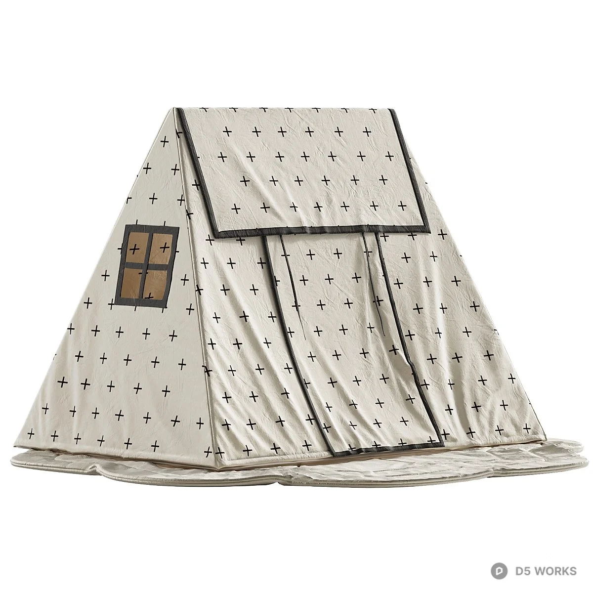 Children's Play Tent 3d model thumbnail 3