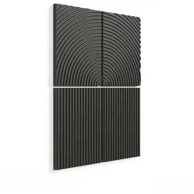 Geometric Relief Wall Panel 3d model