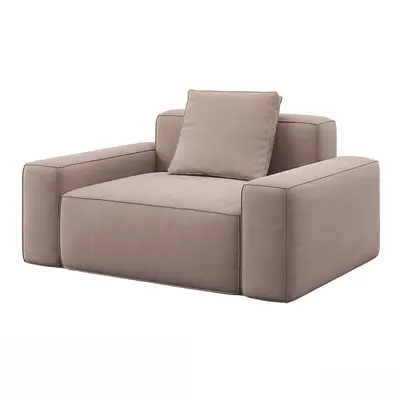 Minimalist Upholstered Single Sofa 3d model