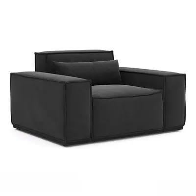 Minimalist Black Upholstered Single Sofa 3d model