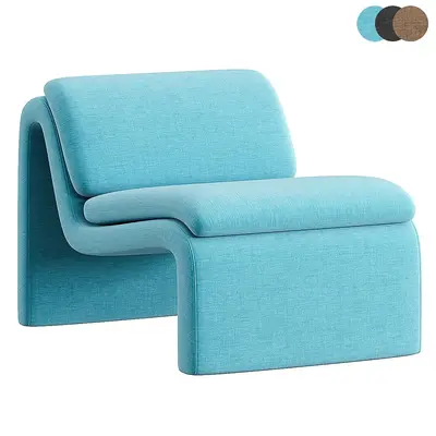 Modern Upholstered Lounge Chair 3d model