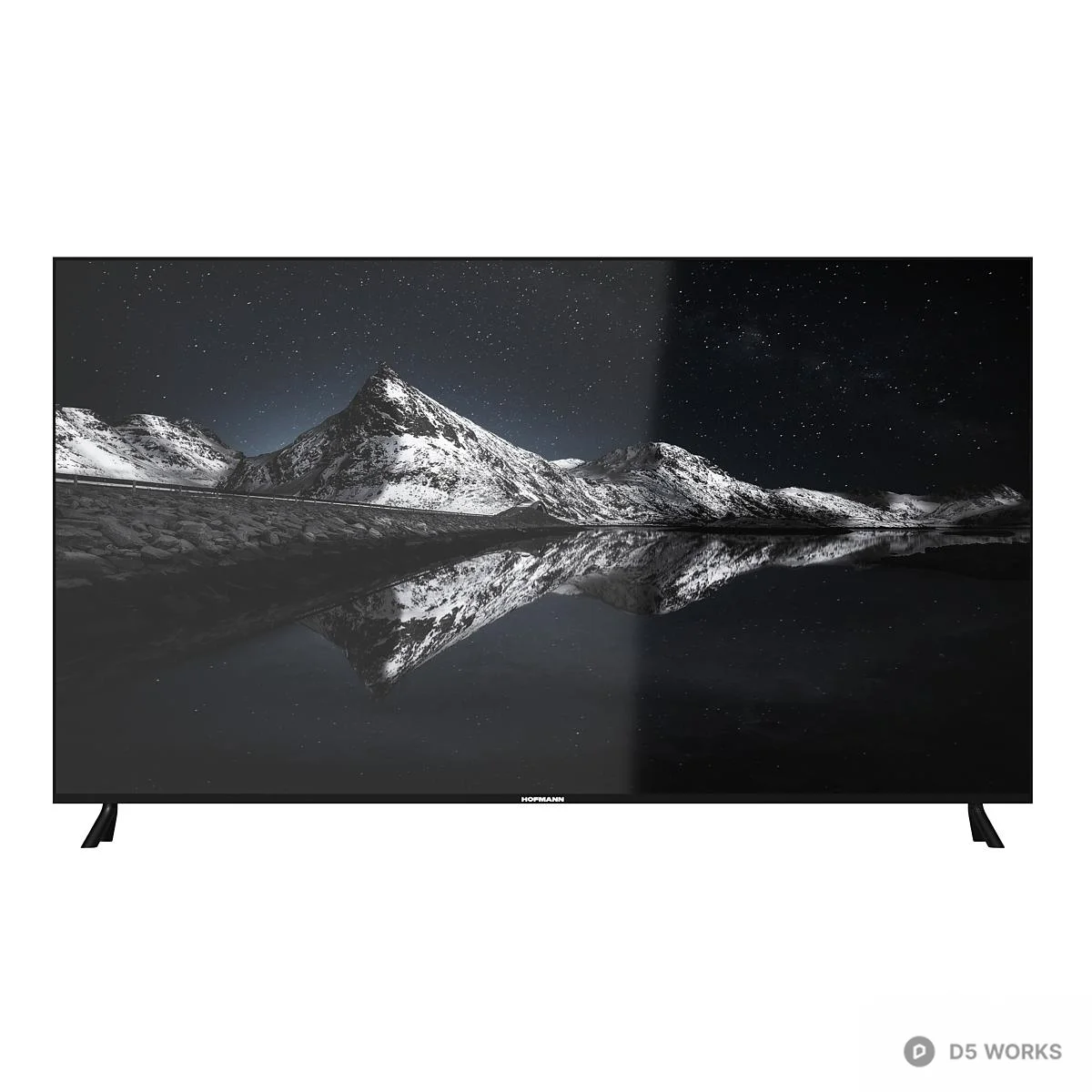 Ultra Slim Frameless TV With Mountain Landscape Display 3d model thumbnail 3